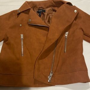 Forever 21 Moto Jacket Brown